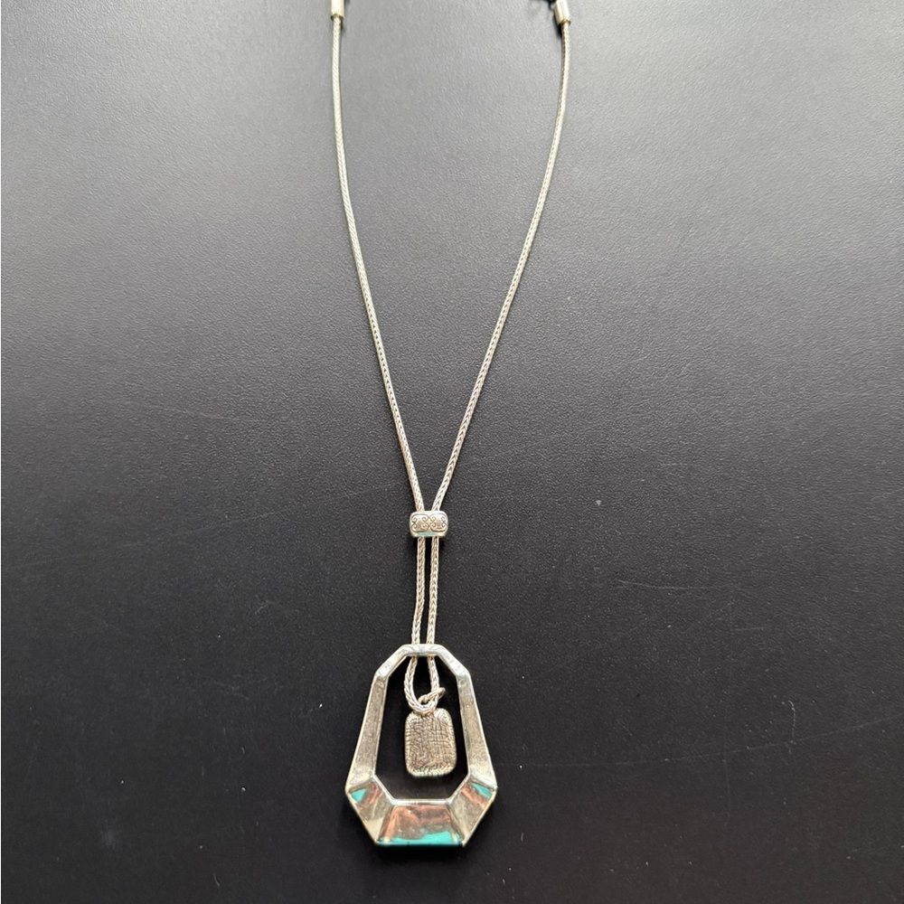 Brighton Elegant Silver tone Slide Clip Pendant Necklace